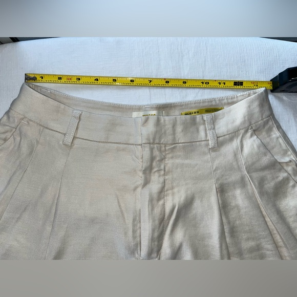 Maeve Anthropologie Avery Pleated Trousers Cream Women's - Picture 5 of 9